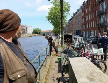 Magneetvisser vind pistool in gracht