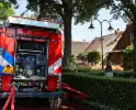 Brand in rieten dak van woning