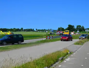 Ernstig ongeval met scootmobiel en auto