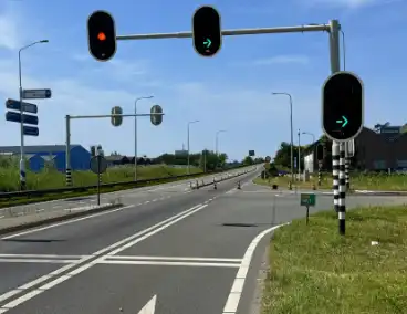 Vettige substantie leidt tot wegafsluiting