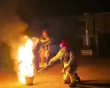 Jerrycan met brandstof veroorzaakt vuur