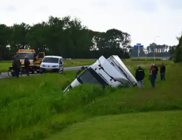 Hijskraan ingezet voor berging