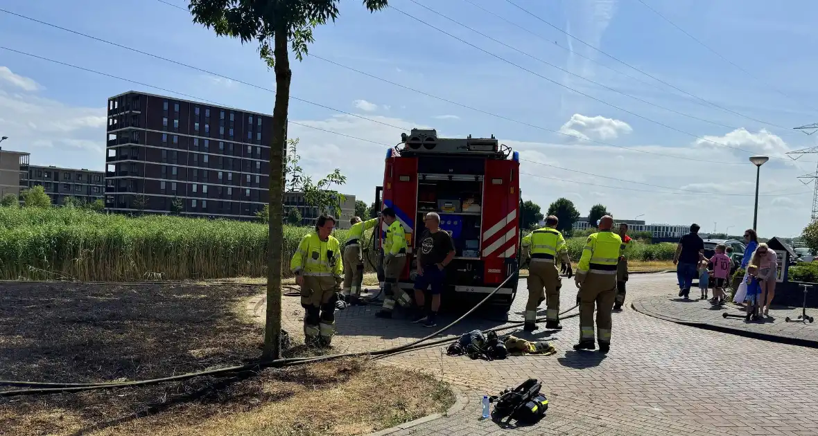 Brand ontstaan tijdens maaiwerkzaamheden