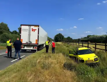 Ongeval tijdens inhaalactie leidt tot schade