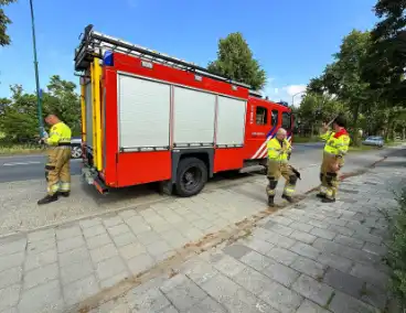 autobrand veroorzaakt rookontwikkeling