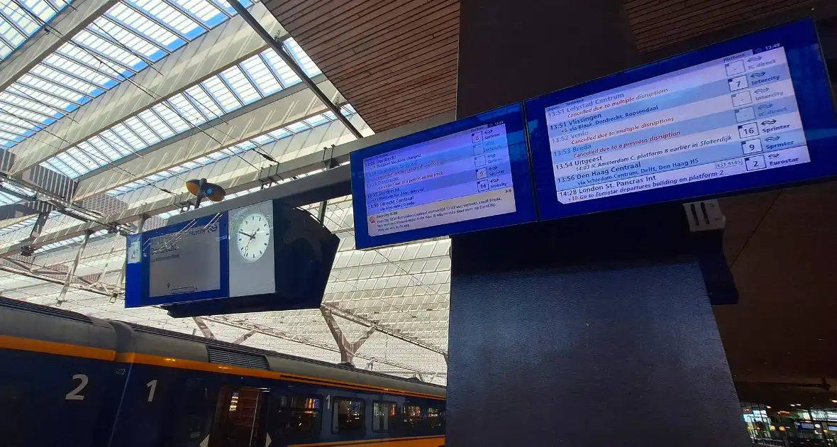 Treinverkeer plat door verstoringen
