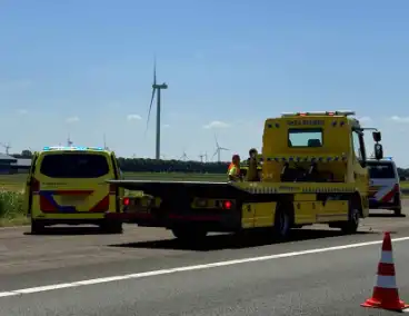 Ongeval op snelweg veroorzaakt hinder
