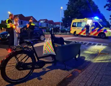 Botsing tussen auto en bakfiets