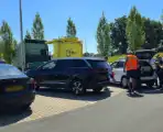 Botsabasorber klapt op personenauto