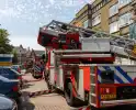 Zeer grote brand op dak woning