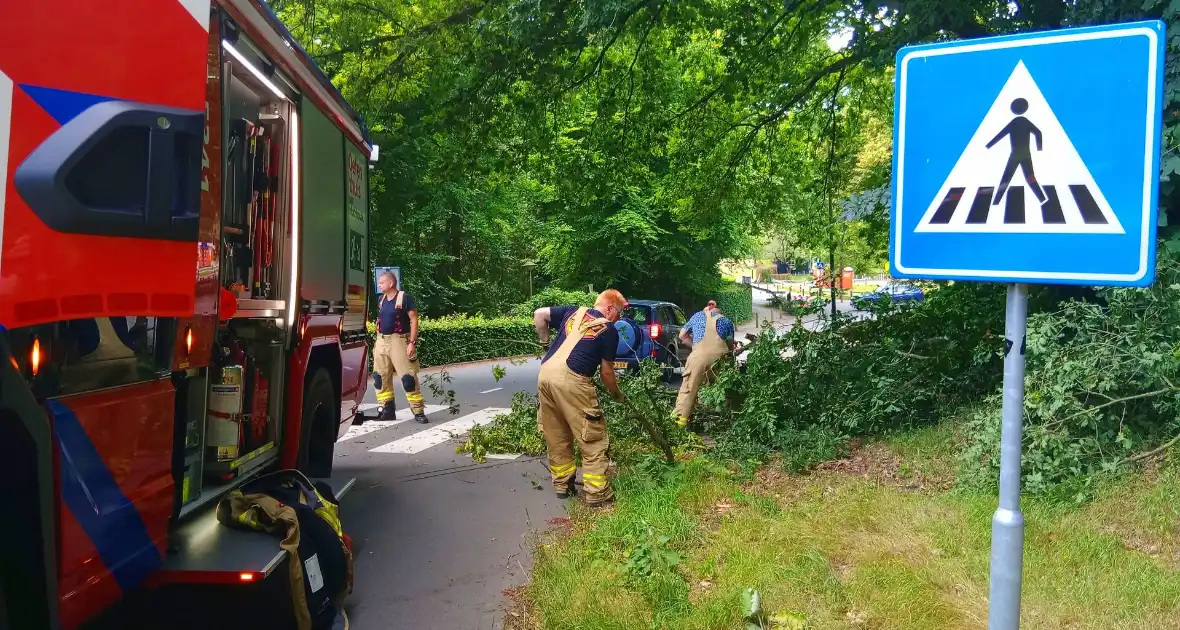 Stormschade zorgt voor gevaar op de weg - Foto 1