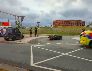 Motorrijder gewond na aanrijding met brommobiel