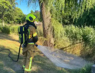 Vlammen gedoofd door buurtbewoners