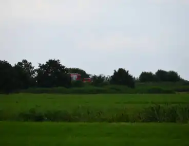 Rietbrand vroeg in de ochtend