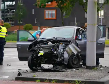 Drie gewonden bij ongeval tussen auto en bestelbus