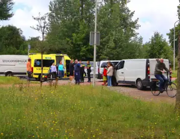 Fietser aangereden door sleepkabel