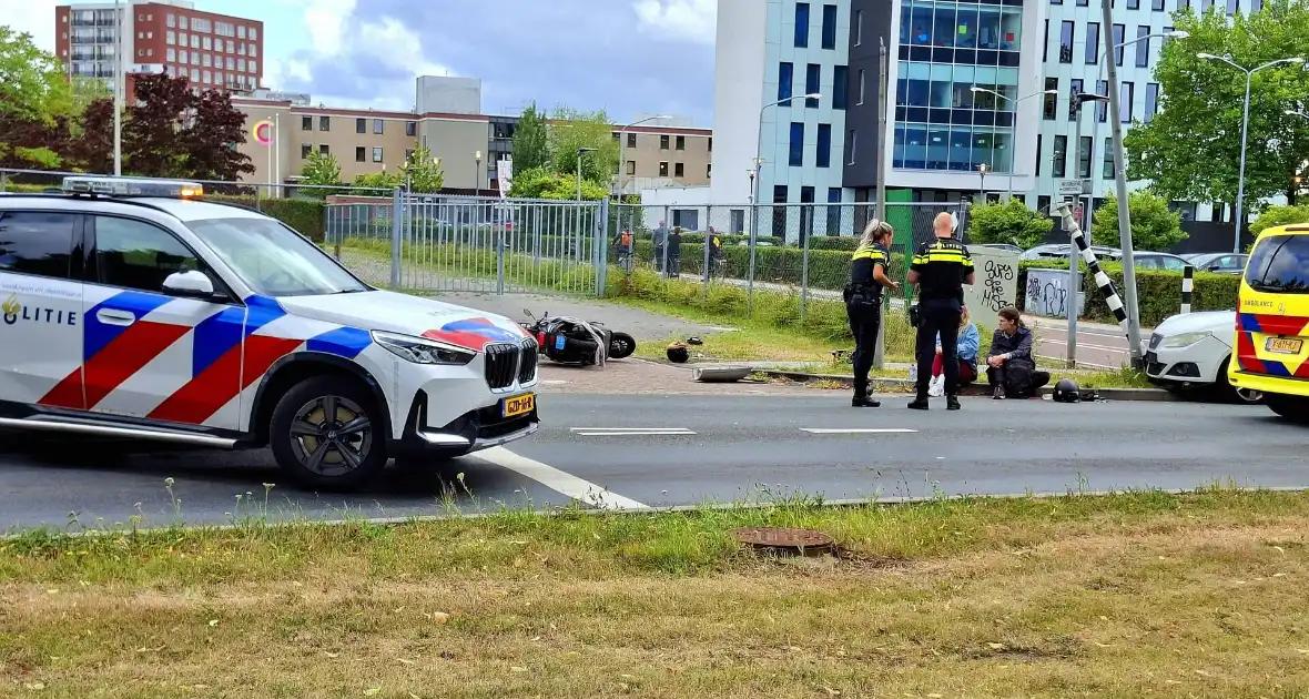 Verkeerslichten buiten werking door klap