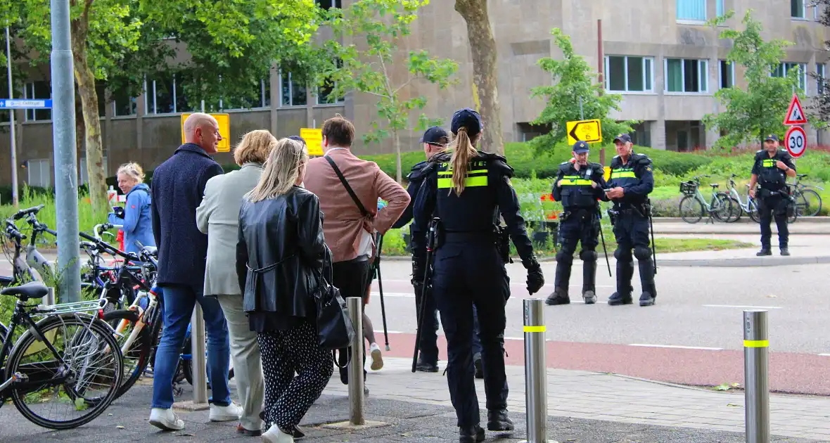 Mobiele eenheid ingezet bij protest