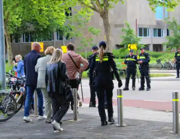 Mobiele eenheid ingezet bij protest