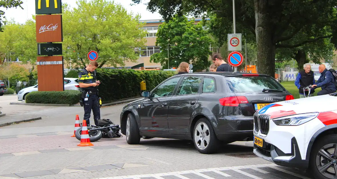 Fatbike geschept door auto bij afslag