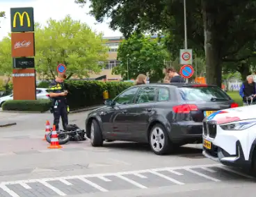 Fatbike geschept door auto bij afslag