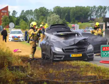 autobrand leidt tot snelwegafsluiting