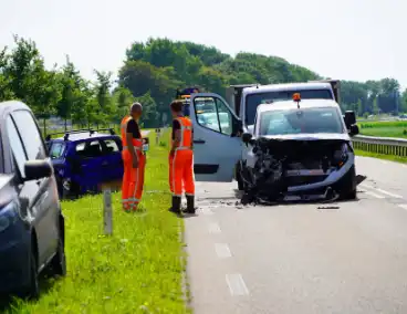 Kettingbotsing met vijf voertuigen
