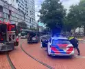 Trams botsen op elkaar