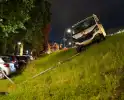 Bus beschadigd door uitwijken