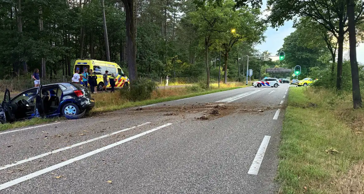 Auto verliest controle en botst in berm - Foto 3