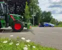 Ongeluk met tractor, auto en microcar