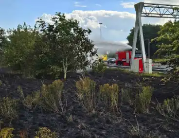 Bermbrand veroorzaakt verkeershinder
