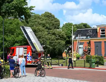Werkzaamheden met brander leidt tot dakbrand