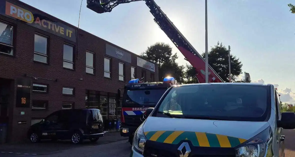 Brandweer bevrijdt vogel uit vlieger - Foto 1