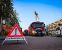 Brandweer oefent woningbrand scenario in slooppand