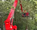 Hoogwerker inzet bij stormschade