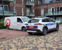 Meerdere banden lek gestoken van bedrijfsbus