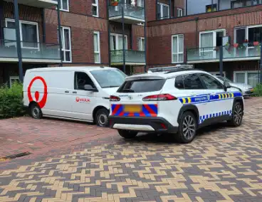 Meerdere banden lek gestoken van bedrijfsbus