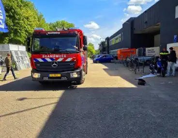 scooter brandt voor bouwmarkt
