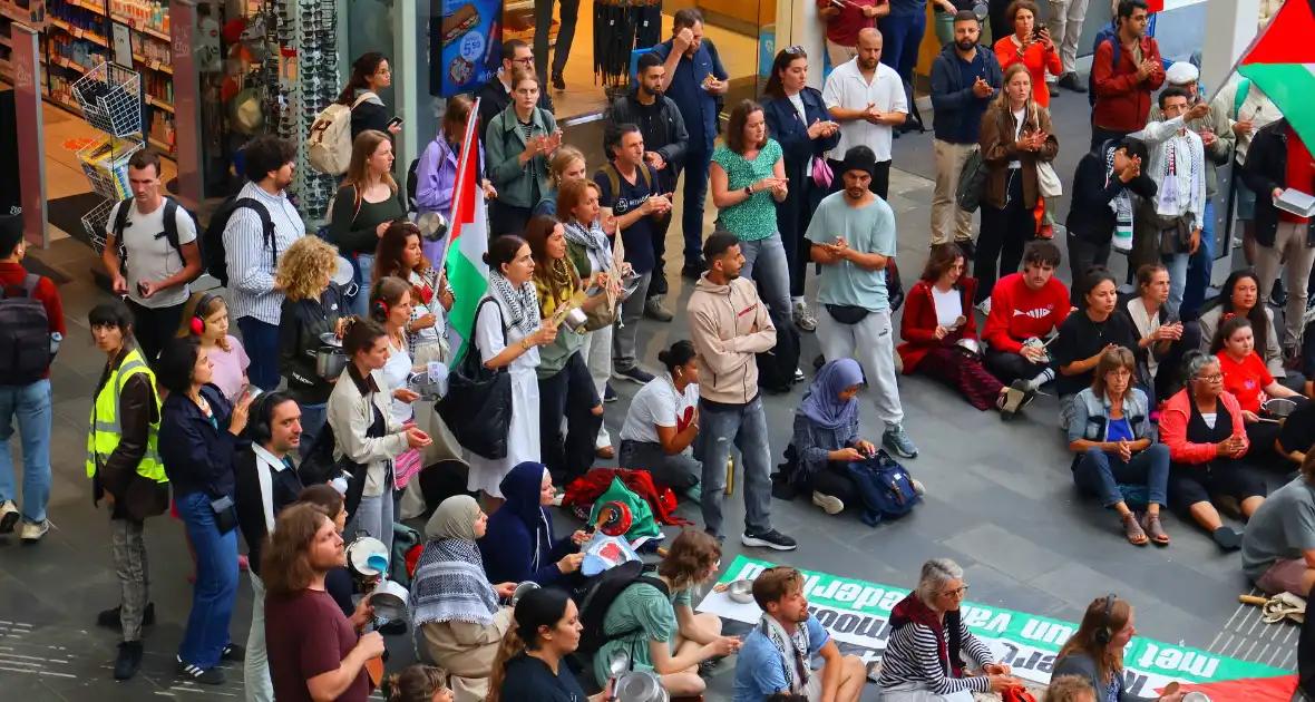 Demonstratie tegen uithongering in Gaza - Foto 14