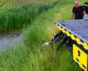 Motor belandt in het water