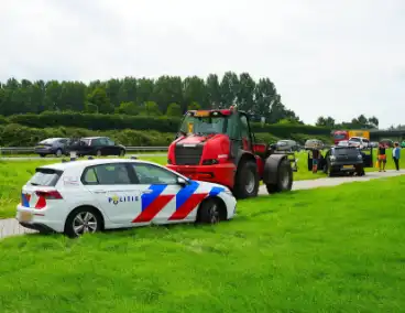 Auto in sloot na ongeluk