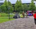 Auto in vlammen opgegaan