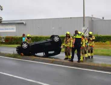 Auto uit de bocht bij ongeval