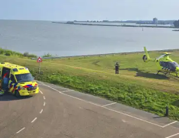 Traumahelikopter ingezet na fietsongeval