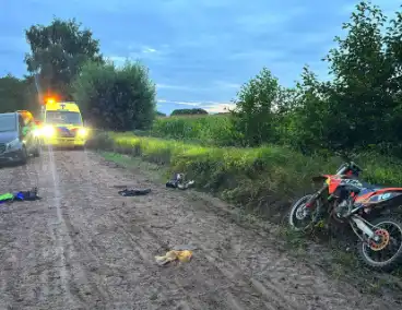 Jongeman gewond bij ongeval met crossmotor