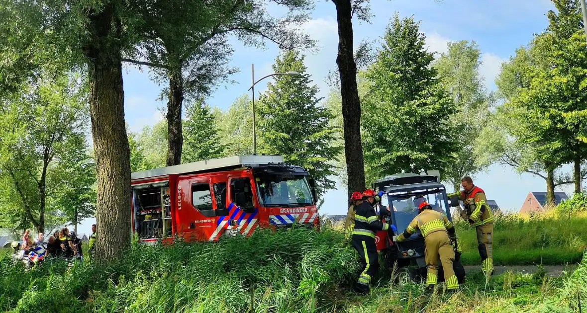 IJscoboer raakt van weg en belandt bijna in water - Foto 6