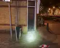 Voordeur beschadigd door explosie