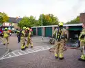 Veel brandschade aan garagebox