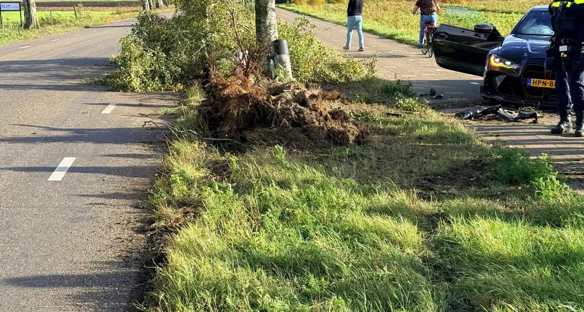 Auto vliegt uit de bocht en botst tegen boom - Foto 7